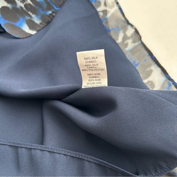 Ramy Brook Women’s Blue Leopard Print Allmay‎ Silk Sleeveless Top XS - Picture 8 of 10